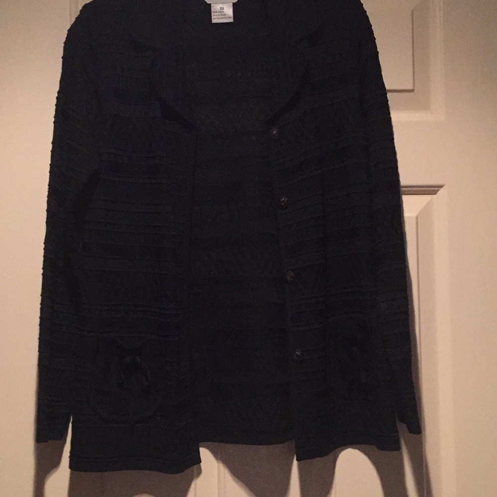 Exclusively Misook Black Blazer w/frontbuttons-XS